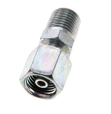 6S & 1/4'' NPT Zink plated Steel Straight Swivel with Male Threads 630 bar Adjustable ISO 8434-1