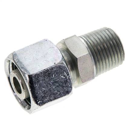 12S & 3/8'' NPT Zink plated Steel Straight Swivel with Male Threads 630 bar Adjustable ISO 8434-1