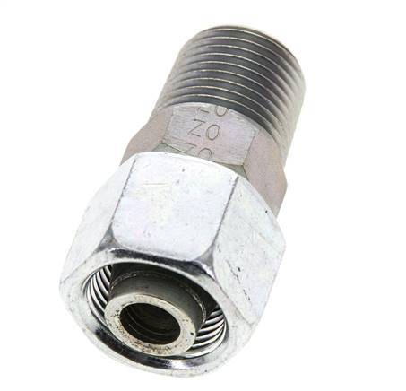 14S & 1/2'' NPT Zink plated Steel Straight Swivel with Male Threads 630 bar Adjustable ISO 8434-1