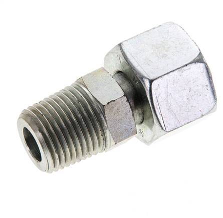 16S & 1/2'' NPT Zink plated Steel Straight Swivel with Male Threads 400 bar Adjustable ISO 8434-1