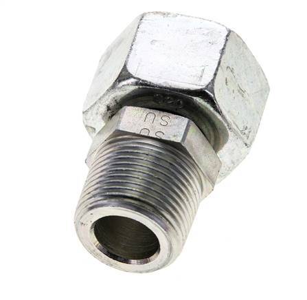 20S & 3/4'' NPT Zink plated Steel Straight Swivel with Male Threads 400 bar Adjustable ISO 8434-1