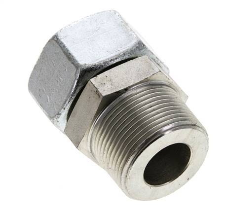 30S & 1-1/4'' NPT Zink plated Steel Straight Swivel with Male Threads 400 bar Adjustable ISO 8434-1