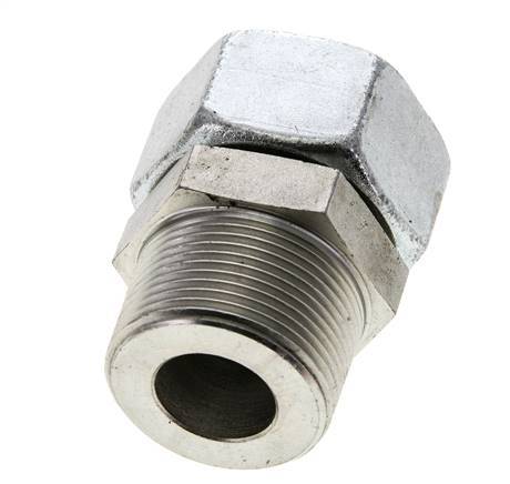 30S & 1-1/4'' NPT Zink plated Steel Straight Swivel with Male Threads 400 bar Adjustable ISO 8434-1