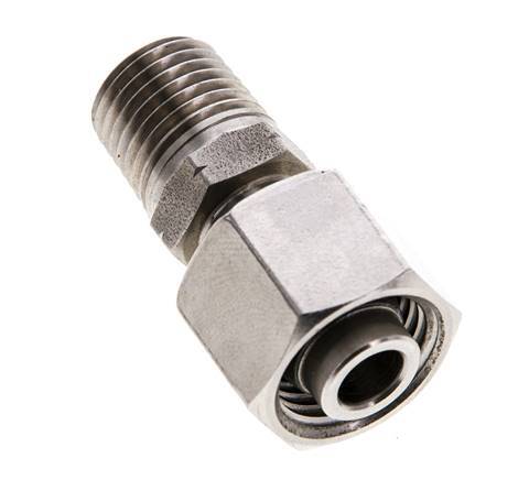 10L & 1/4'' NPT Stainless Steel Straight Swivel with Male Threads 315 bar Adjustable ISO 8434-1