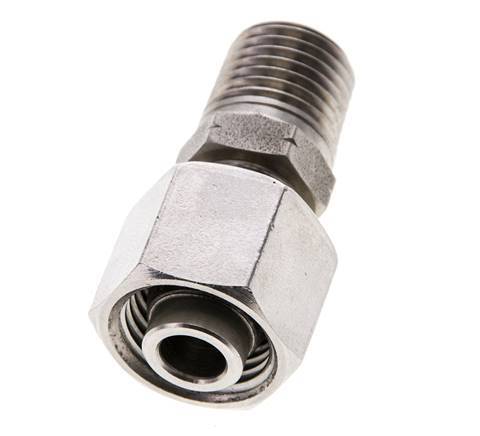 10L & 1/4'' NPT Stainless Steel Straight Swivel with Male Threads 315 bar Adjustable ISO 8434-1