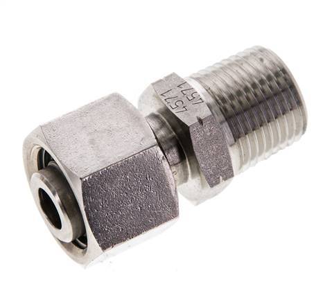 12L & 3/8'' NPT Stainless Steel Straight Swivel with Male Threads 315 bar Adjustable ISO 8434-1