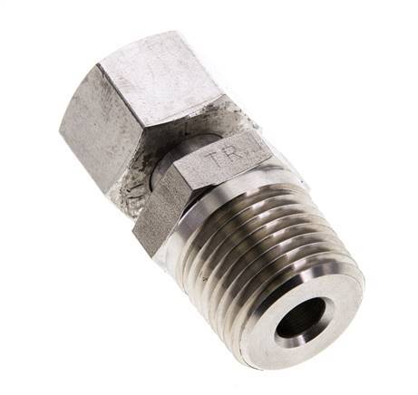 12L & 1/2'' NPT Stainless Steel Straight Swivel with Male Threads 315 bar Adjustable ISO 8434-1