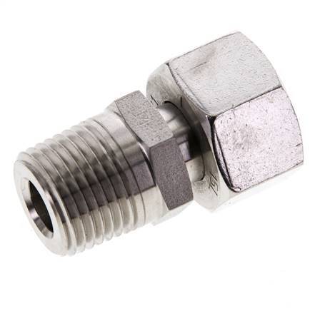 15L & 1/2'' NPT Stainless Steel Straight Swivel with Male Threads 315 bar Adjustable ISO 8434-1
