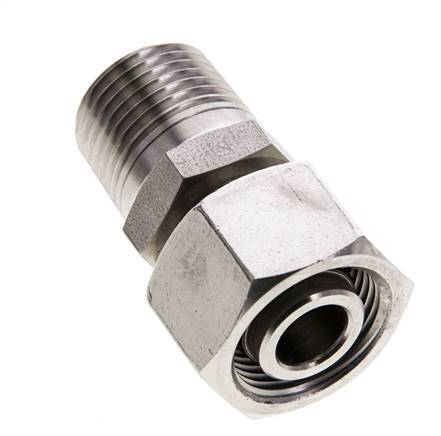 15L & 1/2'' NPT Stainless Steel Straight Swivel with Male Threads 315 bar Adjustable ISO 8434-1