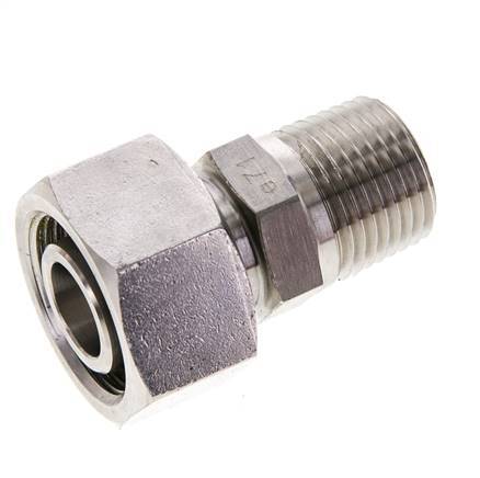 18L & 1/2'' NPT Stainless Steel Straight Swivel with Male Threads 315 bar Adjustable ISO 8434-1