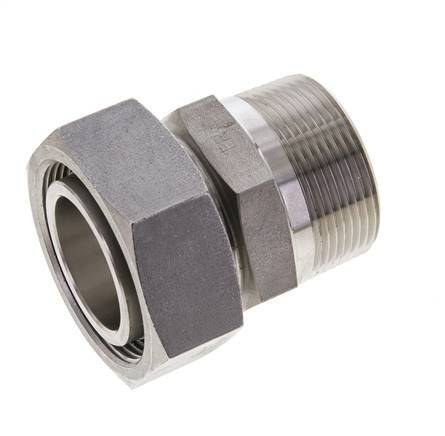 42L & 1-1/2'' NPT Stainless Steel Straight Swivel with Male Threads 160 bar Adjustable ISO 8434-1