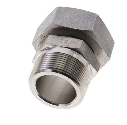 42L & 1-1/2'' NPT Stainless Steel Straight Swivel with Male Threads 160 bar Adjustable ISO 8434-1