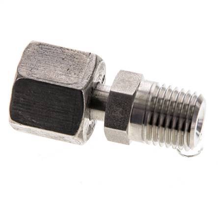 8S & 1/4'' NPT Stainless Steel Straight Swivel with Male Threads 630 bar Adjustable ISO 8434-1