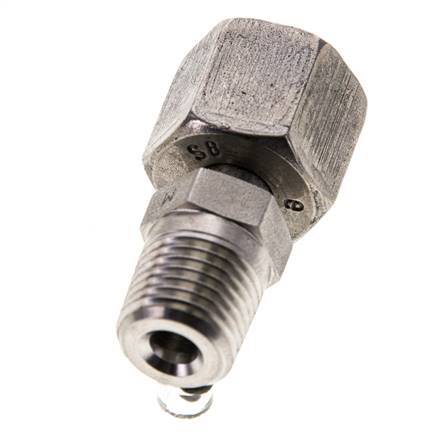 8S & 1/4'' NPT Stainless Steel Straight Swivel with Male Threads 630 bar Adjustable ISO 8434-1