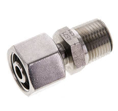 10S & 3/8'' NPT Stainless Steel Straight Swivel with Male Threads 630 bar Adjustable ISO 8434-1