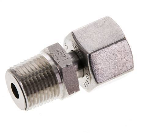 10S & 3/8'' NPT Stainless Steel Straight Swivel with Male Threads 630 bar Adjustable ISO 8434-1