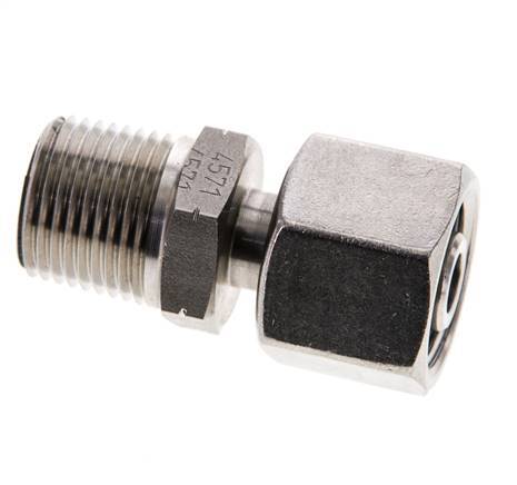 10S & 3/8'' NPT Stainless Steel Straight Swivel with Male Threads 630 bar Adjustable ISO 8434-1