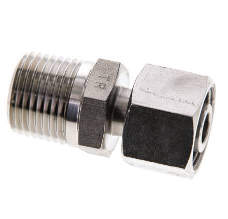 12S & 1/2'' NPT Stainless Steel Straight Swivel with Male Threads 630 bar Adjustable ISO 8434-1