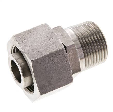 25S & 1'' NPT Stainless Steel Straight Swivel with Male Threads 400 bar Adjustable ISO 8434-1