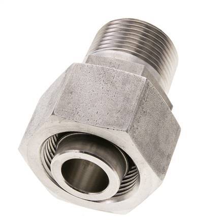 25S & 1'' NPT Stainless Steel Straight Swivel with Male Threads 400 bar Adjustable ISO 8434-1