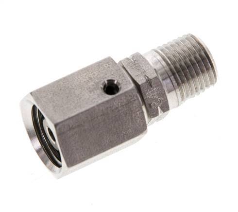 6L & 1/8'' NPT Stainless Steel Straight Swivel with Male Threads 315 bar FKM O-ring Sealing Cone Adjustable ISO 8434-1