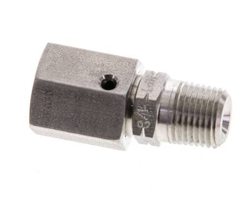 6L & 1/8'' NPT Stainless Steel Straight Swivel with Male Threads 315 bar FKM O-ring Sealing Cone Adjustable ISO 8434-1