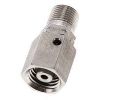 6L & 1/8'' NPT Stainless Steel Straight Swivel with Male Threads 315 bar FKM O-ring Sealing Cone Adjustable ISO 8434-1