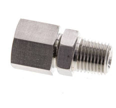10L & 1/4'' NPT Stainless Steel Straight Swivel with Male Threads 315 bar FKM O-ring Sealing Cone Adjustable ISO 8434-1