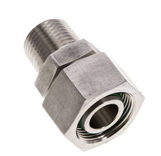 18L & 1/2'' NPT Stainless Steel Straight Swivel with Male Threads 315 bar FKM O-ring Sealing Cone Adjustable ISO 8434-1