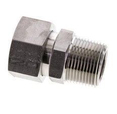 28L & 1'' NPT Stainless Steel Straight Swivel with Male Threads 160 bar FKM O-ring Sealing Cone Adjustable ISO 8434-1