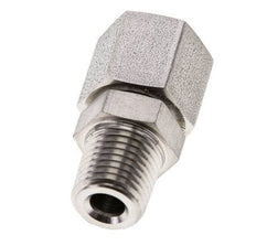 8S & 1/4'' NPT Stainless Steel Straight Swivel with Male Threads 630 bar FKM O-ring Sealing Cone Adjustable ISO 8434-1