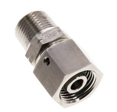 10S & 3/8'' NPT Stainless Steel Straight Swivel with Male Threads 630 bar FKM O-ring Sealing Cone Adjustable ISO 8434-1