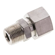 12S & 3/8'' NPT Stainless Steel Straight Swivel with Male Threads 630 bar FKM O-ring Sealing Cone Adjustable ISO 8434-1