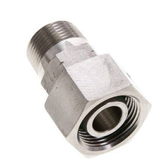 20S & 3/4'' NPT Stainless Steel Straight Swivel with Male Threads 400 bar FKM O-ring Sealing Cone Adjustable ISO 8434-1