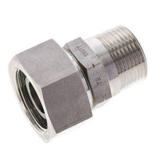 25S & 1'' NPT Stainless Steel Straight Swivel with Male Threads 400 bar FKM O-ring Sealing Cone Adjustable ISO 8434-1
