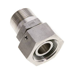 25S & 1'' NPT Stainless Steel Straight Swivel with Male Threads 400 bar FKM O-ring Sealing Cone Adjustable ISO 8434-1