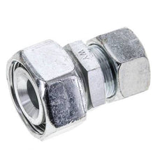 18L & 28L Zink plated Steel Straight Cutting Fitting with Swivel 160 bar ISO 8434-1