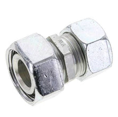 22L & 28L Zink plated Steel Straight Cutting Fitting with Swivel 160 bar ISO 8434-1