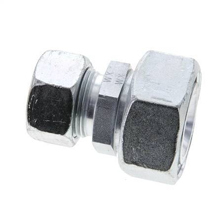 22L & 35L Zink plated Steel Straight Cutting Fitting with Swivel 160 bar ISO 8434-1