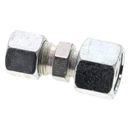 10S & 14S Zink plated Steel Straight Cutting Fitting with Swivel 630 bar ISO 8434-1