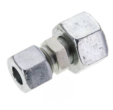 14S & 20S Zink plated Steel Straight Cutting Fitting with Swivel 400 bar ISO 8434-1