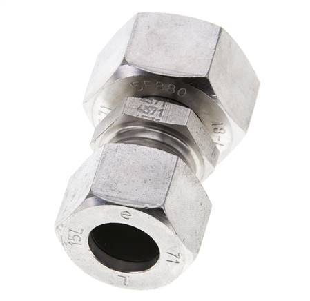 15L & 18L Stainless Steel Straight Cutting Fitting with Swivel 315 bar ISO 8434-1