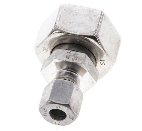 8L & 22L Stainless Steel Straight Cutting Fitting with Swivel 160 bar ISO 8434-1