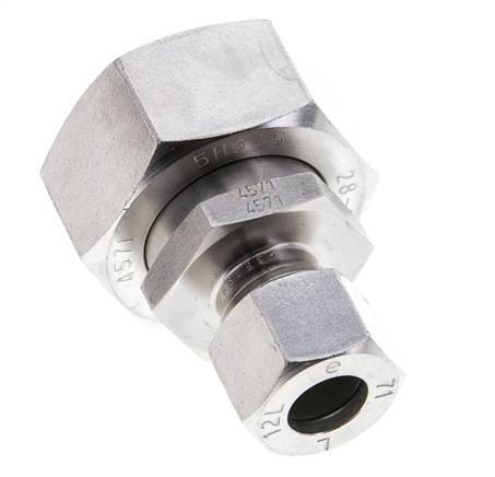 12L & 28L Stainless Steel Straight Cutting Fitting with Swivel 160 bar ISO 8434-1