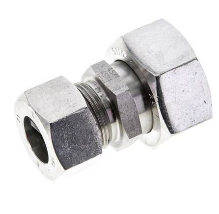 18L & 28L Stainless Steel Straight Cutting Fitting with Swivel 160 bar ISO 8434-1