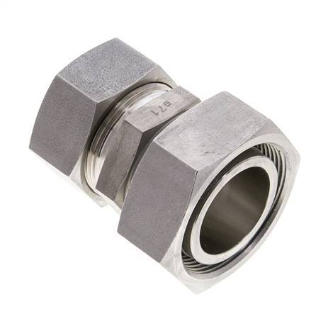 35L & 42L Stainless Steel Straight Cutting Fitting with Swivel 160 bar ISO 8434-1