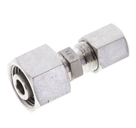 6S & 12S Stainless Steel Straight Cutting Fitting with Swivel 630 bar ISO 8434-1