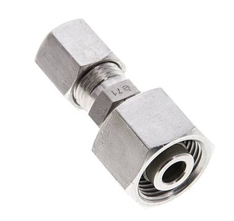 6S & 12S Stainless Steel Straight Cutting Fitting with Swivel 630 bar ISO 8434-1