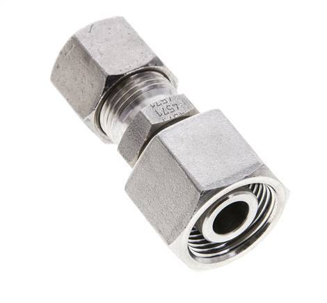 10S & 14S Stainless Steel Straight Cutting Fitting with Swivel 630 bar ISO 8434-1