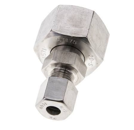 8S & 20S Stainless Steel Straight Cutting Fitting with Swivel 400 bar ISO 8434-1